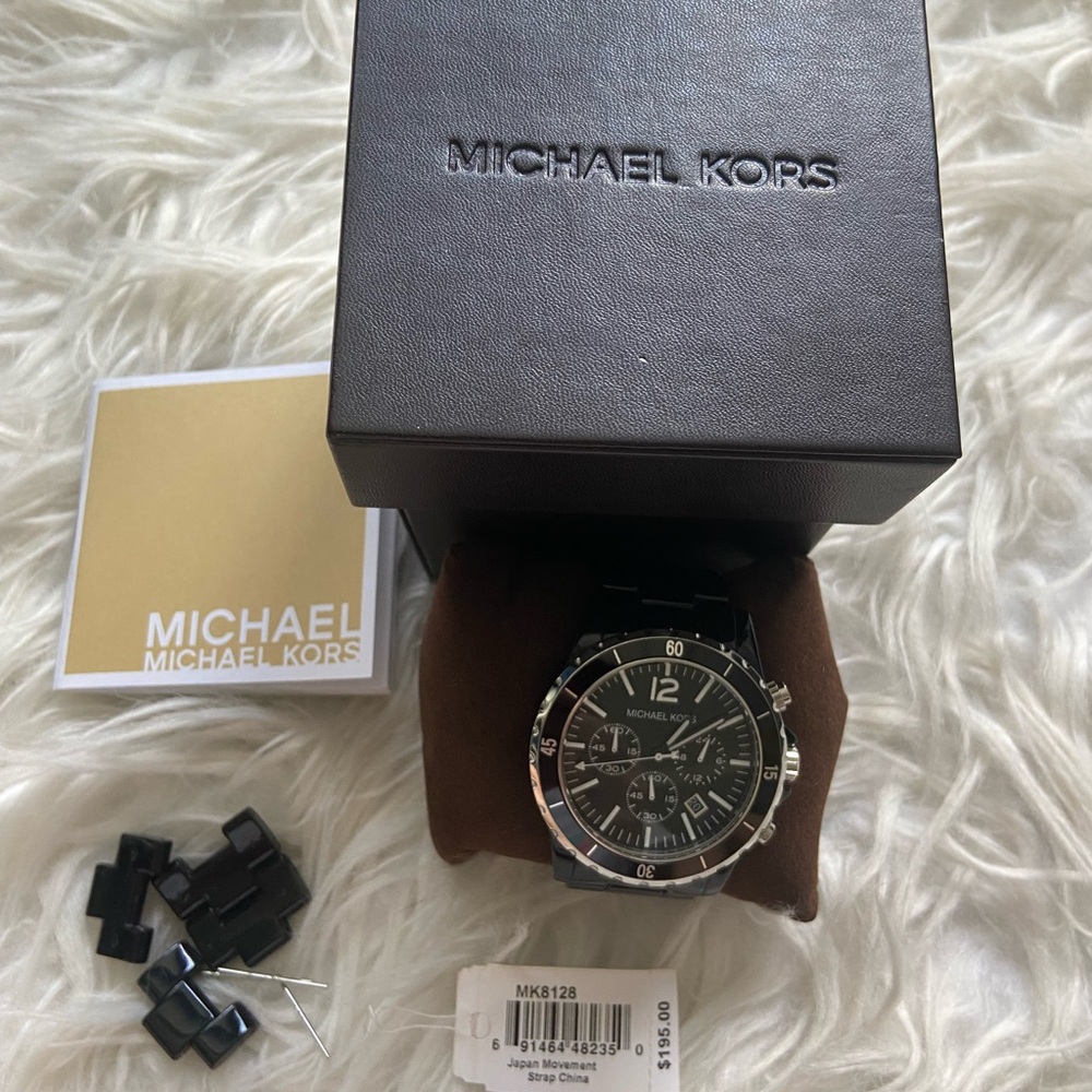 Michael Kors Black and Silver Watch